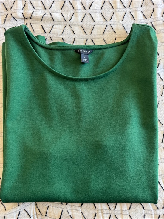 Ann Taylor Tops - Ann Taylor Kelly Green Side Zip Knit Shell Tank Top